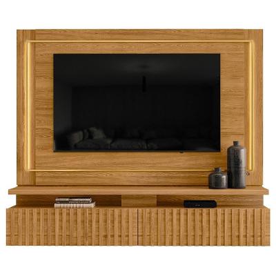 Painel Suspenso Tv 75 Polegadas 2 Portas 216 Cm Gaia Madetec Cumaru
