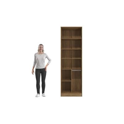 Guarda Roupa Solteiro Adapt 2 Portas Bater Nogueira-Macadâmia