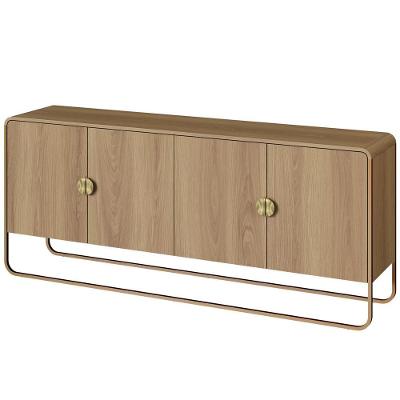Buffet Aparador Organico 4 Portas 180 Cm 28075 Artesano Hanover Dourado