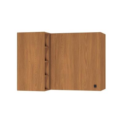 Armário Aéreo De Canto Reto Kappesberg Pixel 1 Porta 4 Nichos Canela 98cm