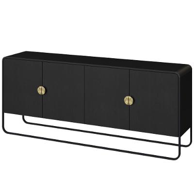 Buffet Aparador Organico 4 Portas 180 Cm 28075 Artesano Nero Preto