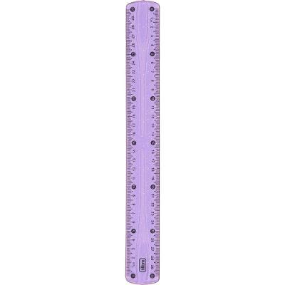 Régua Flexivel 30cm Com Glitter Tilibra Lilas