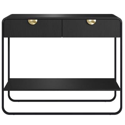 Aparador Organico 2 Gavetas 100 Cm 28066 Artesano Nero Preto