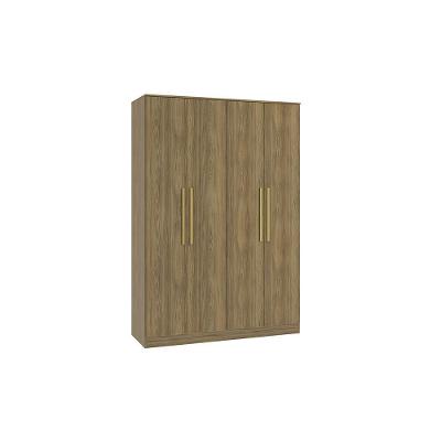 Guarda-roupa 4 Portas 2 Gavetas Kappesberg Adapt Nogueira