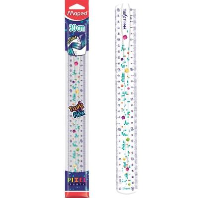 Régua 30cm Flexível Twist N Flex Pixel Party Maped