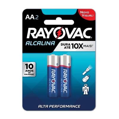 Pilha Rayovac Lr6 Alcalina Aa Pequena 1.5v Com2 Unidades