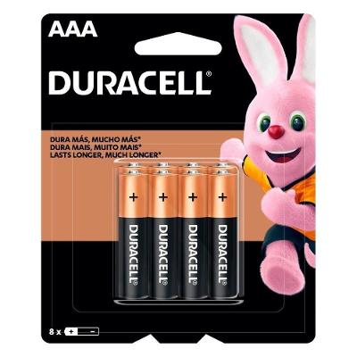 Pilha Alcalina Aaa 1,5v Duracell C/8