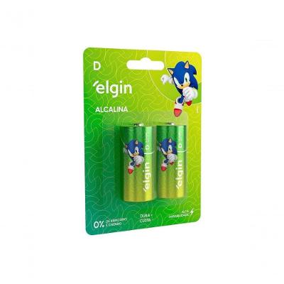 Pilha Alcalina Elgin D C/2