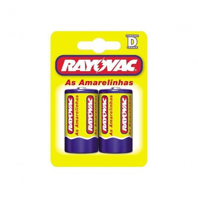 Pilha Rayovac Amarelinhas D Grande Blister 1.5v Com2