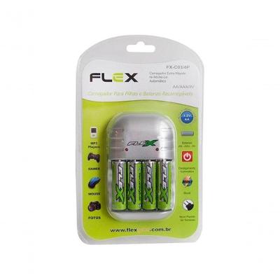 Carregador De Pilhas Aa/aaa/9v Flex