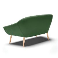 Namoradeira 02 Lugares Suede Verde Pés Palito Natural - 5