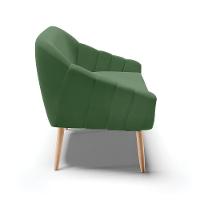 Namoradeira 02 Lugares Suede Verde Pés Palito Natural - 6