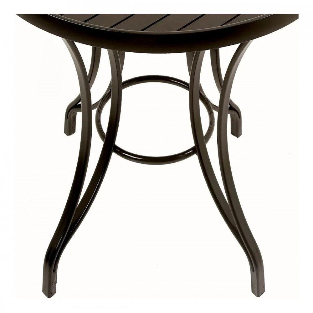 Mesa Com O Tampo Ripado De 1,20 Metros - Alumínio Preto - 5