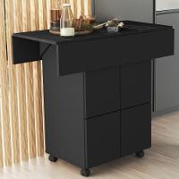 Mesa Dobrável Jeff Com Bancos Preto - 5