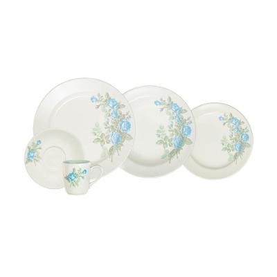 Jogo De Jantar Brisa Azul 30 Peças Porcelana Schmidt
