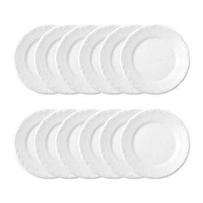 Jogo 12 Pratos Rasos Pomerode Brancos 25,6 Cm Porcelana Schmidt