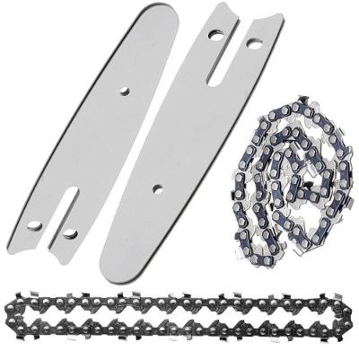 Sabre Com Corrente 14 Dentes Kit 2 Uni Mini Motosserra Reposiçao 4 Polegadas Resistente Portatil