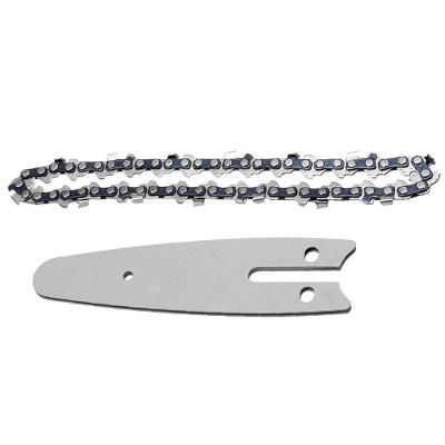 Corrente Sabre Kit Reposiçao Mini Motosserra Placa Guia 14 Dentes Ferramenta 4 Polegadas Corta