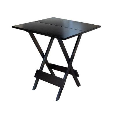 Mesa Dobrável Quadrada Em Madeira Padrão 70X70 - Marrom - Marrom