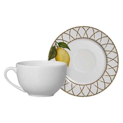 Xícara De Chá Cerâmica Com Píres Siciliano Alleanza 270ml