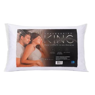 Travesseiro King Sintético 50x90cm Extra Largo Primavera Fibram Branco