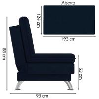 Sofa Cama 3 Lugares 193 Cm Eva Veludo Sl 948 Moll Sl 948 - 7