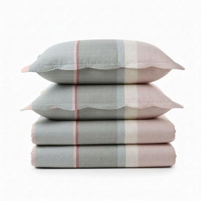 Kit Cobre Leito Colcha Magnus Queen 3 Peças Dupla Face Estampado Geométrico - Rose Calm - 100% Poliéster