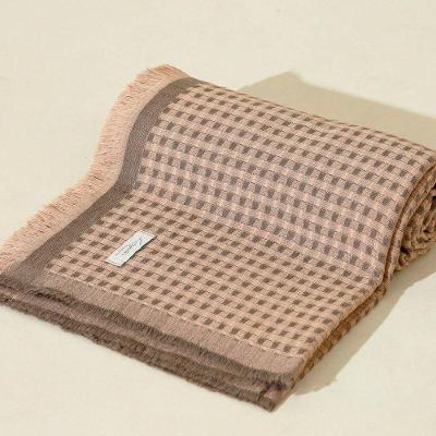 Manta Decorativa Em Tecido Piquet Formah 1,60m X 2,00m 100% Algodão Ocre