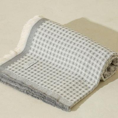 Manta Decorativa Em Tecido Piquet Formah 1,60m X 2,00m 100% Algodão Cinza