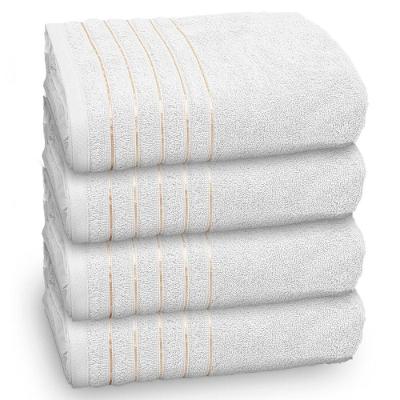 Kit 4 Toalha De Banho Golden, 100% Algodão Premium, 78x150cm, Banhão, Gramatura 500 Branca