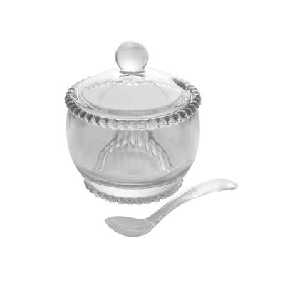 Açucareiro Cristal De Chumbo C/colher Pearl 10x10x11cm