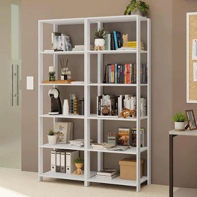 Estante Armário Multiuso Para Escritório 118cm 10 Prateleiras Branco Madesa Branco