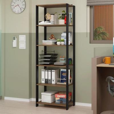 Estante Armário Multiuso Para Escritório 59cm 5 Prateleiras Rustic/preto Madesa Preto/rustic