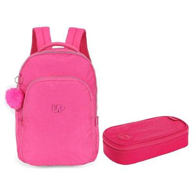 Kit Mochila Ms49131up E Estojo Escolar Infantil Minibox Académie Cereja - Tilibra