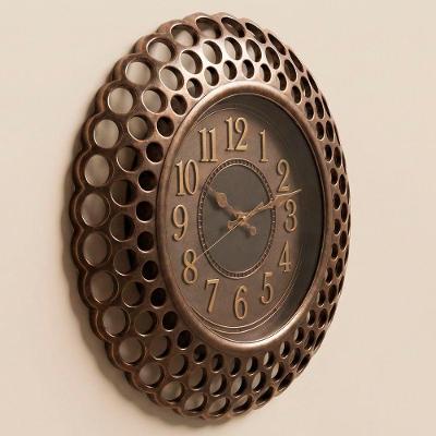 Relógio De Parede Decorativo Vazado Elegante Vintage De 40cm