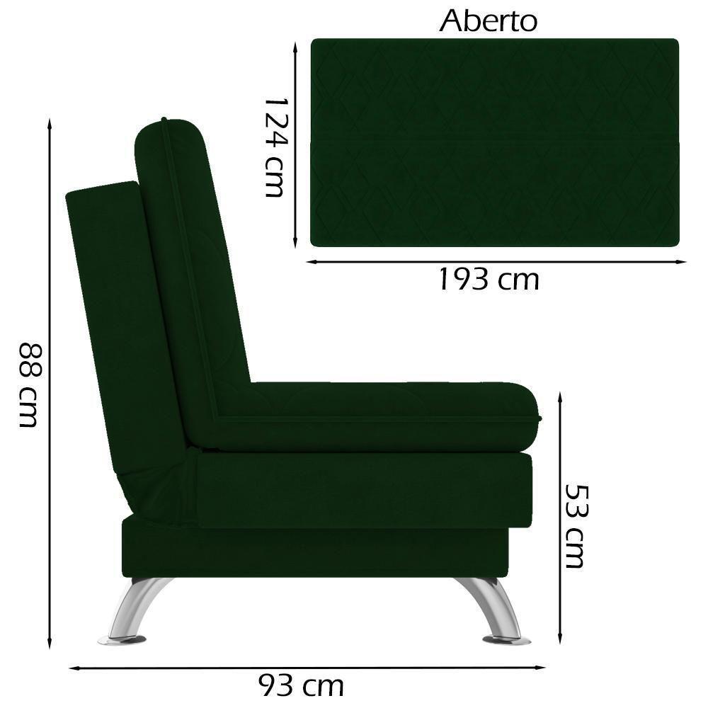 Sofa Cama 3 Lugares 193 Cm Eva Veludo Sl 947 Moll Sl 947 - 7