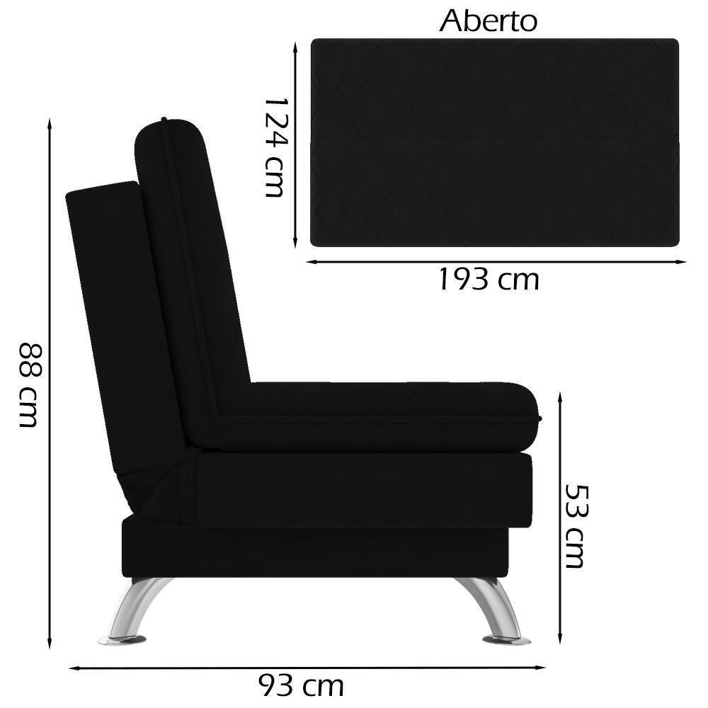 Sofa Cama 3 Lugares 193 Cm Eva Veludo Sl 944 Moll Sl 944 - 6