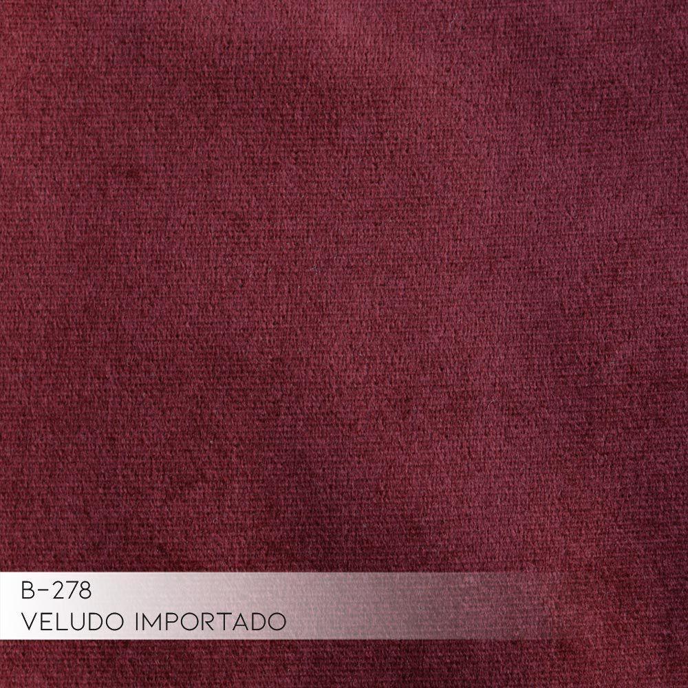 Sofá 3 Lugares com Chaise Base de Madeira Euro 230 Cm Vinho - 2