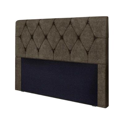 Cabeceira Estofada Leila 1,95 King Size Speciale Home Chocolate