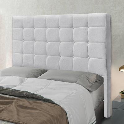 Cabeceira Casal Queen 1,60m Estofada Com Costura Bordada Em Tecido Linho Sonhare – Lucadi Rústico Grígio