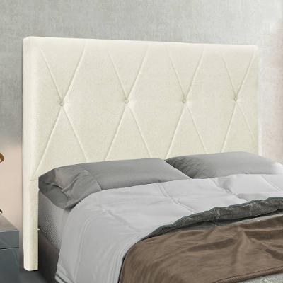 Cabeceira Casal Queen 1,60m Estofada Em Tecido Linho Ancona - Lucadi Rústico Natural