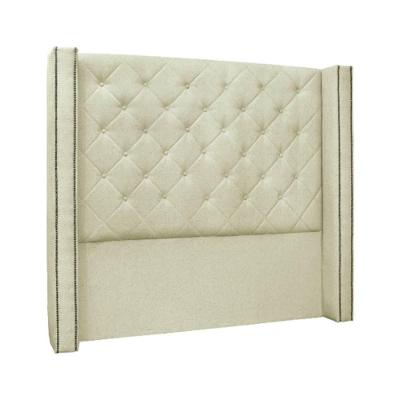 Cabeceira Solteiro 0,90m Com Matelassê E Tachas Em Tecido Linho Imperial – Lucadi Rústico Natural