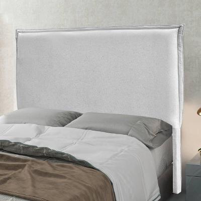 Cabeceira Casal King 1,95m Estofada Com Borda Italiana Em Tecido Linho Luna – Lucadi Rústico Grígio