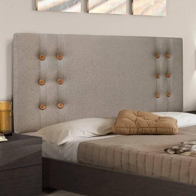 Cabeceira Casal Queen 1,60m Estofada Com Botões Em Madeira Cerejeira Em Tecido Linho Georgia – Lucadi rústi