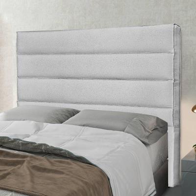 Cabeceira Casal 1,40m Estofada Em Tecido Linho Greta - Lucadi Rústico Grígio