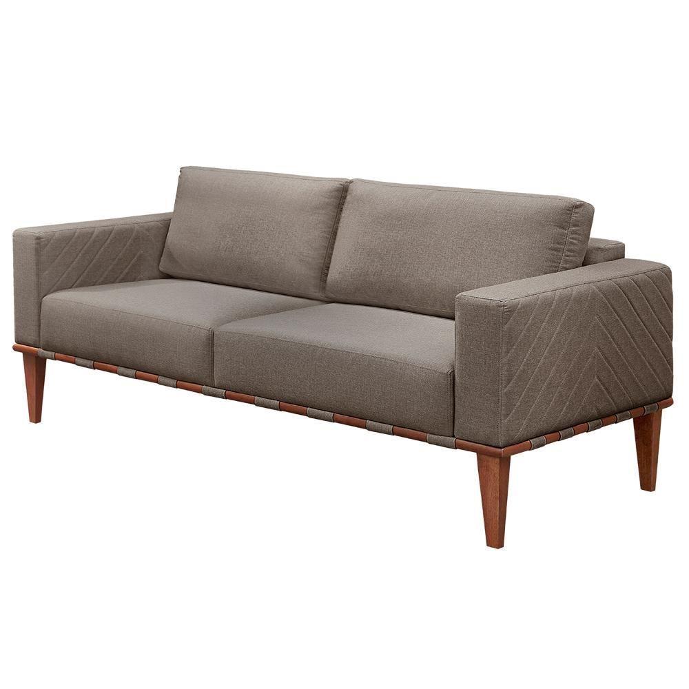 Sofá Namoradeira Bella Luxo Castellar Móbile Linho Cappuccino Linho Cappuccino - 1