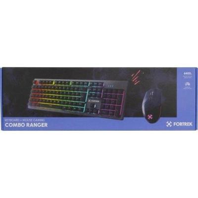 Kit Teclado Mouse Gamer Fortrek Ranger Rgb Grafite