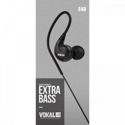 Fone De Ouvido Vokal E40 In Ear Preto