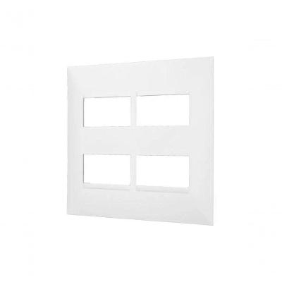 Placa 2+2 Postos Separados 4x4 Branca Pct -1