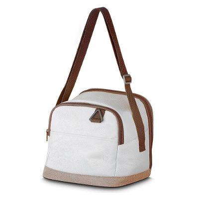 Bolsa Térmica Compacta 8 Litros Para Marmita Com Alça Marrom E Fechamento Reforçado